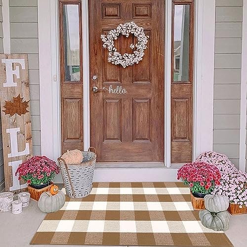 Buffalo Plaid Outdoor Rugs, Layering Rug - Image 2