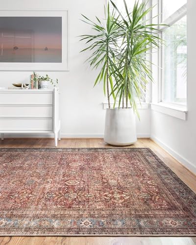 Loloi Layla Brick/Blue 2'-0" x 5'-0" Accent Rug by Unknown