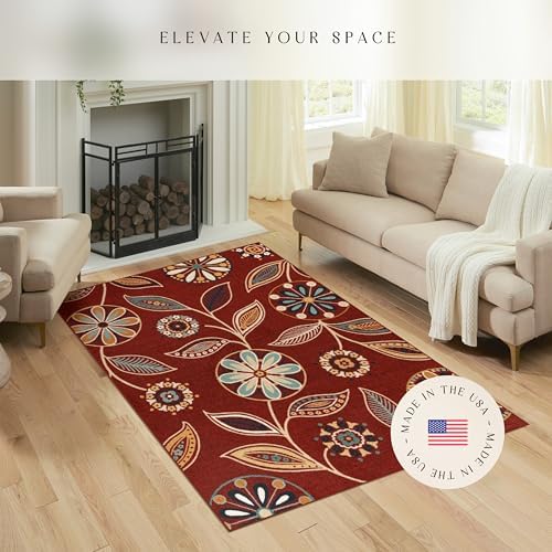 Maples Rugs Reggie Bohemian Floral Print Area Rug - Image 3