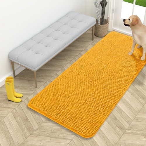 OLANLY Dog Door Mat for Muddy Paws 54x24, Super Absorbent Chenille Mud Mat by OLANLY