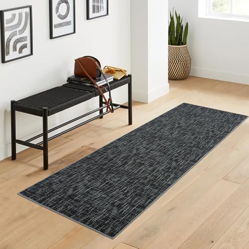 Garvee Textured Solid Color Washable Rugs 2x6 Kitchen Runner Rug by Garvee