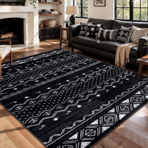 SERISSA 5x7 Washable Non-Slip Boho Area Rug by SERISSAHomeDecorCollection