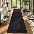 Findosom Hallway Runner Rug 2x8, Geometric High-Low Textured Runner by Findosom