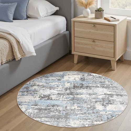 4ft Round Rug, Circle Area Rugs - Image 4