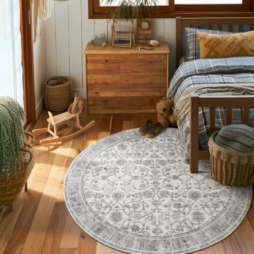 Machine Washable Rugs for Living Room: 4x4 Area Rugs for Bedroom - Image 3