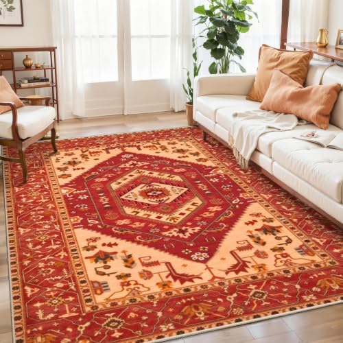 SERISSA 5x7 Washable Non Slip Boho Area Rug by SERISSAHomeDecorCollection