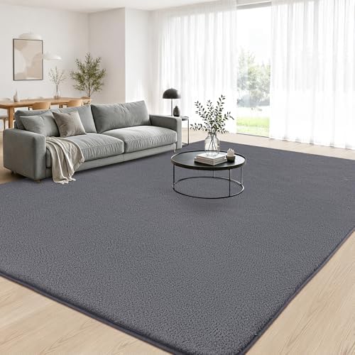 6x9Ft Area Rugs for Bedroom Upgrade Non-Slip Rug Low Pile Carpet Darkgray by Isdook