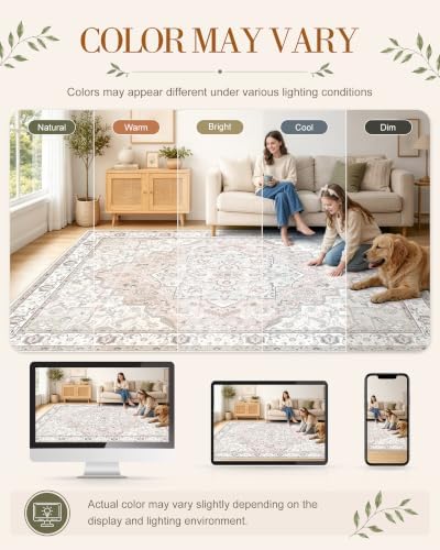 OLANLY 3x5 Washable Accent Rug, Soft Non Slip Carpet - Image 2