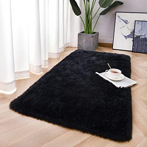 Chicrug Soft Runner Rug for Bedroom Living Room Plush Fluffy Rug 2x3 - Image 3