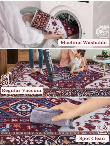 SERISSA 2x5 Washable Non Slip Boho Runner Rug - Image 2