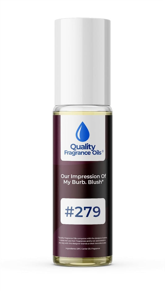 Quality Fragrance Oils' My Burb. Blush for Women Impression #279 | Long-Lasting Perfume Oil, Alcohol-Free, Strong Scent, 10ml Roll-On | Affordable Alternative to Designer Fragrances