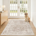 Madane 3x5 Area Rugs for Entryway, Washable Neutral Soft Rugs Brown/Sand by Madane