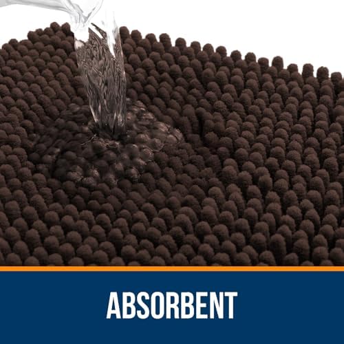 OLANLY Bathroom Runner Rugs 59x20, Extra Soft Absorbent Chenille Bath Rugs - Image 4