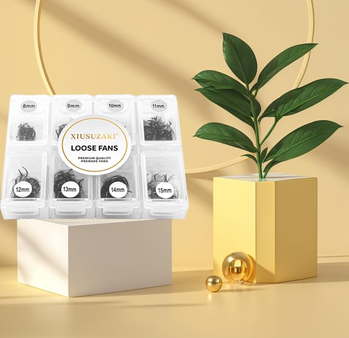Premade Fans Eyelash Extensions 600 Fans 20D Volume Lash Extensions 0.07 Thickness Eyelash Extension D Curl Premade Lash Fans Mix 8-15mm Fluffy Soft Handmade Loose Fan(600Fans-20D-0.07-D,8-15mm)