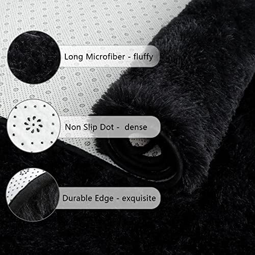 Chicrug Soft Runner Rug for Bedroom Living Room Plush Fluffy Rug 2x3 - Image 6