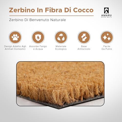 Coir Welcome Mat, 17 x 29 in - Image 3