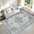 YARNSCAPE 6' x 9' Machine Washable Area Rug, Non-Slip Low-Pile Carpet by YARNSCAPE