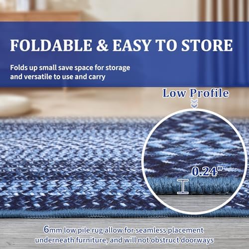 RUGSREAL Modern 3x5 Oval Rug Washable Rug - Image 5