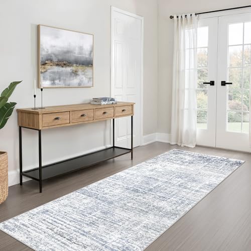 LOONGRUG Runner Rug 3x8 Washable Non-Slip Kitchen Neutral Rug Blue - Image 4