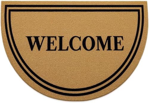 OLANLY Half Circle Door Mat 35x23, Low Profile Doormat by OLANLY