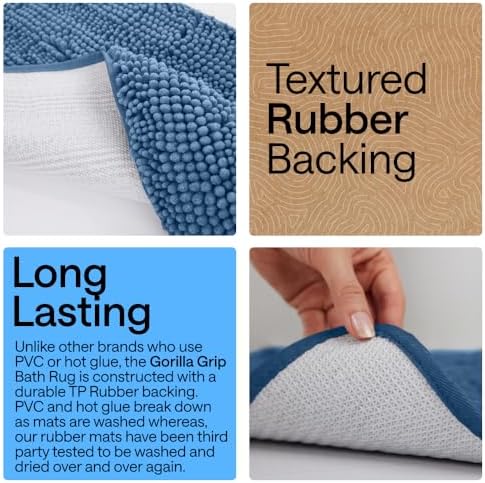GORILLA GRIP Chenille Bath Rug Mat - Image 4