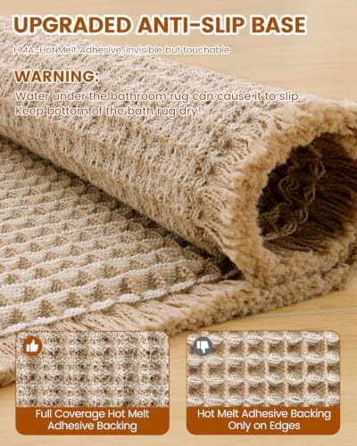 Smiry Waffle Bath Mat 72X24, Soft Absorbent Bathroom Rugs - Image 6