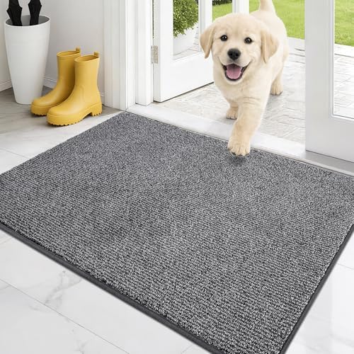 PURRUGS Dirt Trapping Indoor Door Mat, Heathered Grey by PURRUGS