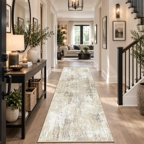 RELEANY Washable Runner 2'x8' Abstract Area Rug - Image 2