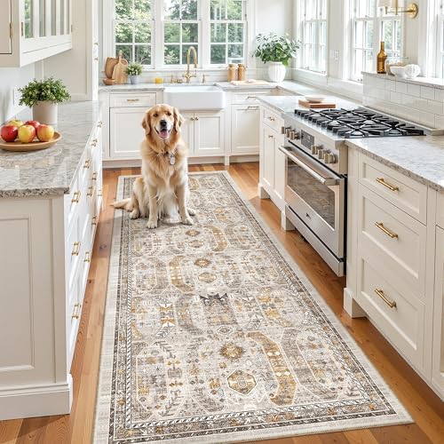 Madane Hallway Runner 3x8, Kitchen Rugs Washable Entry Rug by Madane