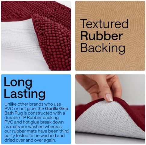 GORILLA GRIP Chenille Bath Rug Mat - Image 4