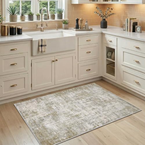 2x3 Area Rug Washable Abstract: Non Slip Throw Rugs - Image 6