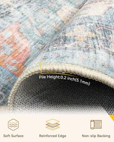 RELEANY Washable Area Rug, Runner 3'x8' - Image 2