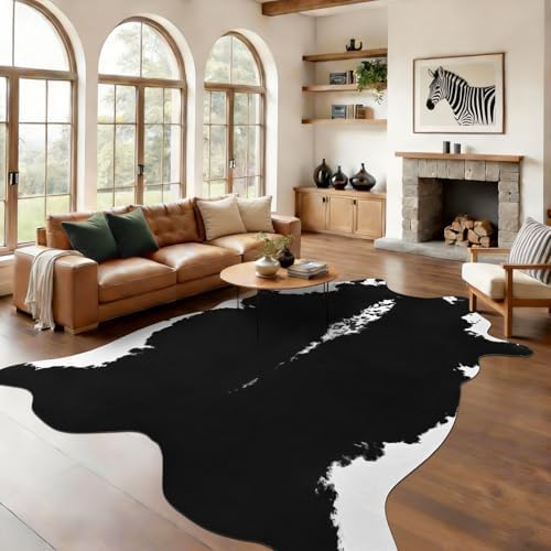 BENRON Faux Cowhide Rug, Cow Print Rug by BENRON