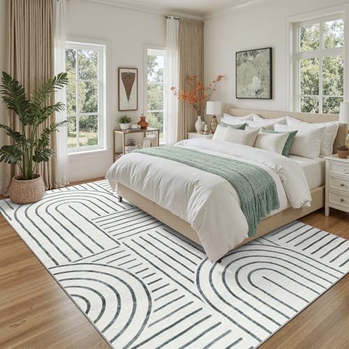 DCX Abstract Washable 6x9 Rug, Non Slip Low Pile Rug - Image 5