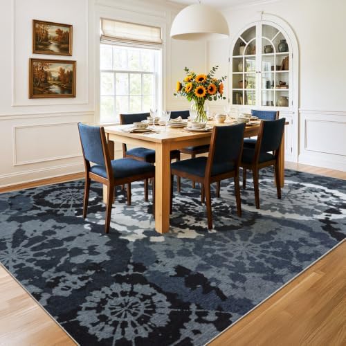 Boho Modern 6x9 Area Rug, Washable Non-Slip Abstract Rug Carpet - Image 7
