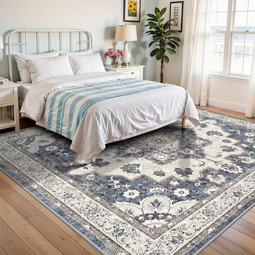 10x10 Square Area Rug Living Room: Washable Non Slip Stain Resistant Mat - Image 2