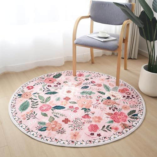 Rugcomf Round Area Rug 6ft Washable - Image 6