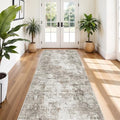 4x12 Wide Hallway Runner Rug – Non-Slip Washable Rubber-Backed Large Carpet by ZHXXUJ