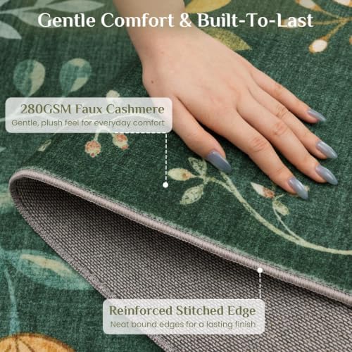 JOLLYVOGUE Floral Area Rug 8x10, Washable Rug - Image 5