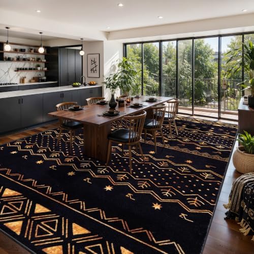 SERISSA 9x12 Washable Non-Slip Boho Area Rug - Image 2