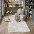 HUGEAR Blue Cream 3x5 Neutral Area Rugs by HUGEAR