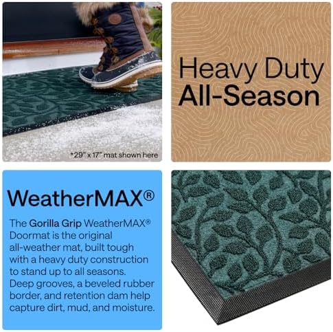 GORILLA GRIP WeatherMAX Door Mat, Indoor Outdoor - Image 3