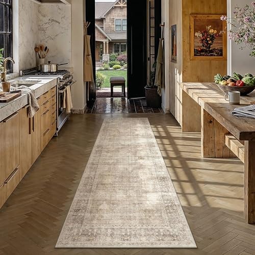 HUGEAR Beige 3x8 Neutral Runner Rugs - Image 2