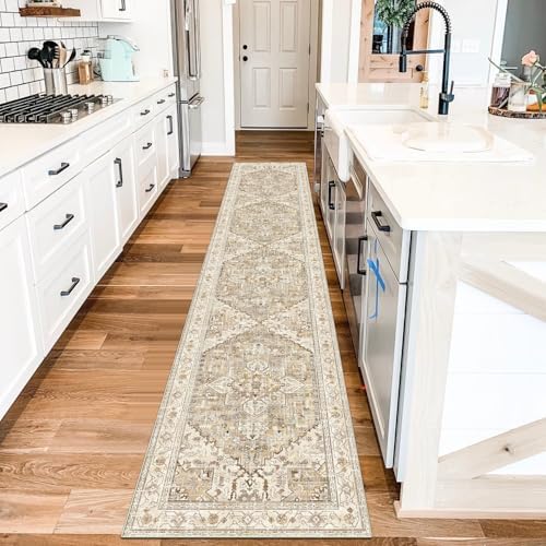 Yamaziot Washable Runner Rug, 2x10 Non-Slip Boho Hallway Kitchen Rug by Yamaziot