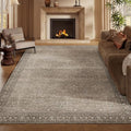 6x9 Grey Brown Washable Area Rug by Unknown