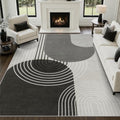 DCX Abstract Washable 8x10 Rug, Non Slip Low Pile Rug by DCXWashableRug