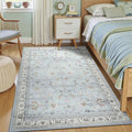 Light Blue Washable Boho Area Rug by VisittheFlagover