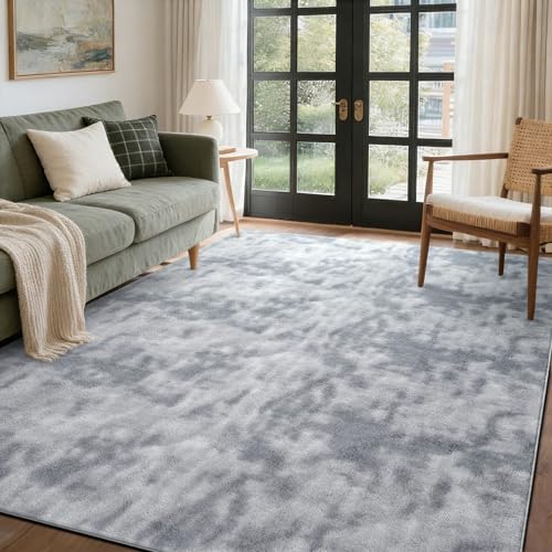 4x6 Tie-dye Grey Area Rug Non-Slip Washable Soft by FinRe%CC%80cHome