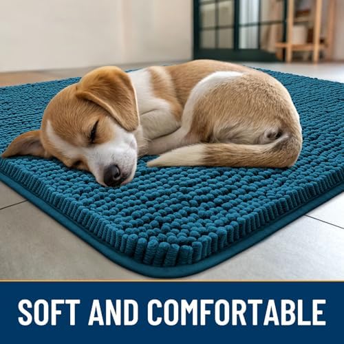 Smiry Dog Door Mat for Muddy Paws 36x24, Absorbs Moisture and Dirt Doormat - Image 2