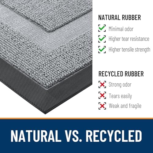 OLANLY Front Door Mat Outside 71x47, All-Season Heavy-Duty Rubber Doormat - Image 3